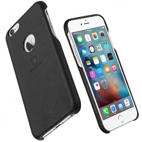 Apple iPhone 6S Plus 6 Plus LENUO Case Leather Coated PC Hard Case Black