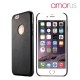 Apple iPhone 6S Plus 6 Plus AMORUS Læder Skin PC Hard Cover Sort