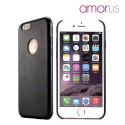 Apple iPhone 6S Plus 6 Plus AMORUS Læder Skin PC Hard Cover Sort