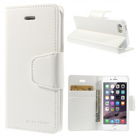 Apple iPhone SE 5S 5 MERCURY Sonata Diary Læder Pung Hvid