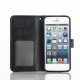 Apple iPhone SE 5S 5 CRAZY HORSE Læder Pung Cover Sort
