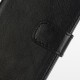 Apple iPhone SE 5S 5 CRAZY HORSE Læder Pung Cover Sort