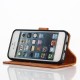 Apple iPhone SE 5S 5 CRAZY HORSE Læder Pung Cover Brun