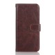 Apple iPhone SE 5S 5 CRAZY HORSE Læder Pung Cover Coffe