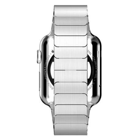 Apple Watch 42 mm Rustfrit Stål Armbånd med Butterfly Lukning Sølv