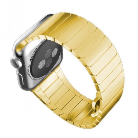 Apple Watch 42 mm Rustfrit Stål Armbånd med Butterfly Lukning Guld