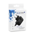 BLUE STAR Rejseoplader med Lightning 8-pin USB Kabel + Fast Charger Hvid