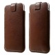 Apple iPhone 6 Plus 6S Plus 7 Plus Samsung S7 Edge Pull Tab Ægte Læder Etiu 16 x 9cm Brun
