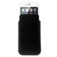Apple iPhone 6 Plus 6S Plus 7 Plus Samsung S7 Edge Pull Tab Ægte Læder Etiu 16 x 9cm Sort