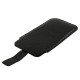 Apple iPhone 6 Plus 6S Plus 7 Plus Samsung S7 Edge Pull Tab Ægte Læder Etiu 16 x 9cm Sort