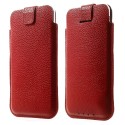 iPhone 8/7/6S/6 Ægte Læder Etui m Pull Tab Rød