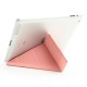 Apple iPad 4 3 2 Slim PU Læder Smart Cover med Plastik Bag Cover Pink