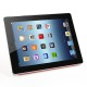Apple iPad 4 3 2 Slim PU Læder Smart Cover med Plastik Bag Cover Pink