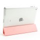 Apple iPad 4 3 2 Slim PU Læder Smart Cover med Plastik Bag Cover Pink