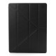 Apple iPad 4 3 2 Slim PU Læder Smart Cover med Plastik Bag Cover Sort