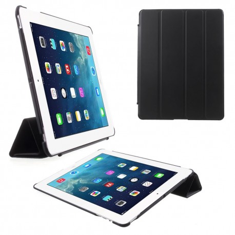 4-fold Slim Smart Etui Companion Cover til iPad 4 / new iPad (iPad 3) / iPad 2 (Sort)