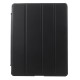 4-fold Slim Smart Etui Companion Cover til iPad 4 / new iPad (iPad 3) / iPad 2 (Sort)