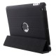 4-fold Slim Smart Etui Companion Cover til iPad 4 / new iPad (iPad 3) / iPad 2 (Sort)