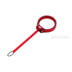 CLEAVE CRYSTAL RING FINGER STRAP-RUBY CRYSTAL