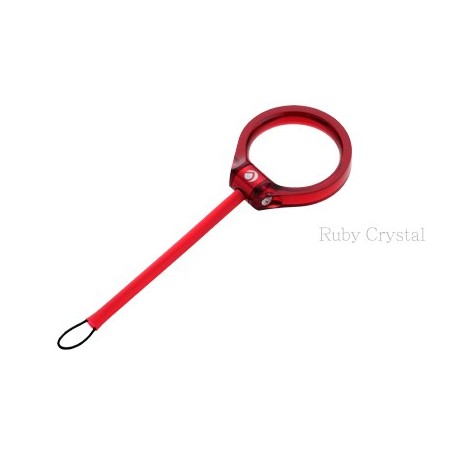 CLEAVE CRYSTAL RING FINGER STRAP-RUBY CRYSTAL
