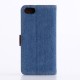 Apple iPhone 7 Jeans Cloth Pung Læder Cover Mørkeblå