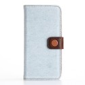 iPhone 8/7 Jeans Cloth Pung Læder Cover Lyseblå