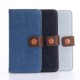 Apple iPhone 7 Jeans Cloth Pung Læder Cover Møkeblå