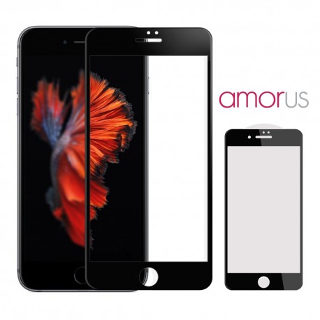 iPhone 7 Plus / 8 Plus AMORUS Beskyttelsesglas Full Coverage Sort