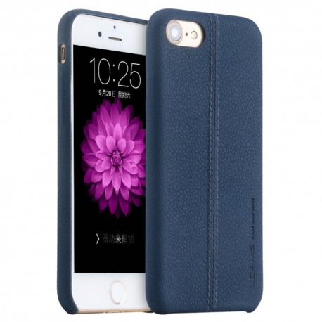 Apple iPhone 7 USAMS Joe Series Slim PU Læder Cover Mørkeblå