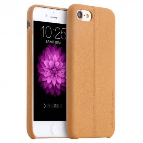 Apple iPhone 7 USAMS Joe Series Slim PU Læder Cover Lysebrun