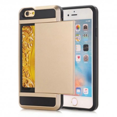 Apple iPhone 7 TPU Cover med Kort Holder Guld