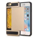 iPhone 8/7 TPU Cover med Kort Holder Guld