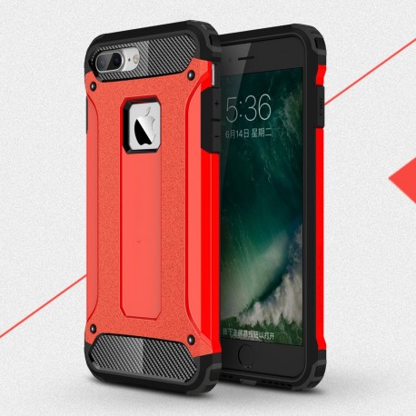 Apple iPhone 7 Armor Guard Plastik TPU Hybrid Cover Rød
