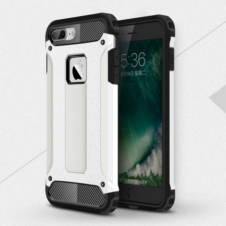 Apple iPhone 7 Armor Guard Plastik TPU Hybrid Cover Hvid