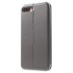 Apple iPhone 7 Plus Magnetisk Læder Støtte Cover Grå