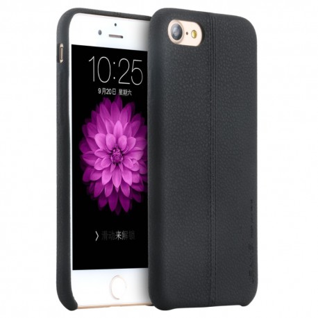 Apple iPhone 7 Plus USAMS Joe Series Litchi Mønstre Læder Bag Cover Sort