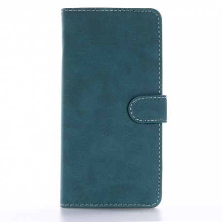 Apple iPhone 7 Plus Retro Læder Skin Pung Blå