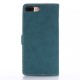 Apple iPhone 7 Plus Retro Læder Skin Pung Blå