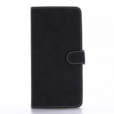 Apple iPhone 7 Plus Retro Læder Skin Pung Sort