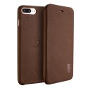 iPhone 8 Plus / 7 Plus LENUO Ledream PU Læder Etui Brun
