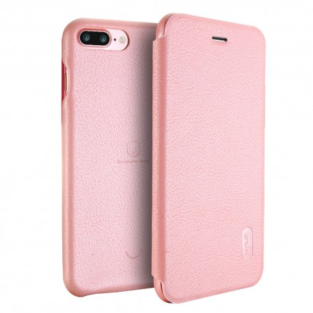 Apple iPhone 7 Plus LENUO Ledream Slim Læder Etui Pink