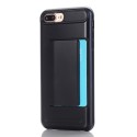 iPhone 8 Plus / 7 Plus TPU Kombi Cover med Kort Holder Sort