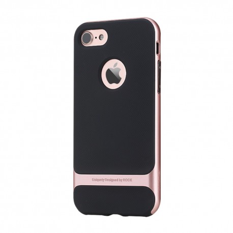 Apple iPhone 7 ROCK Royce Series Plastik TPU Hybrid Cover Rose Guld