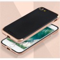 iPhone 8/7 TOTU Carbon Fiber PC + TPU Hybrid Shell Cover Rosa Guld