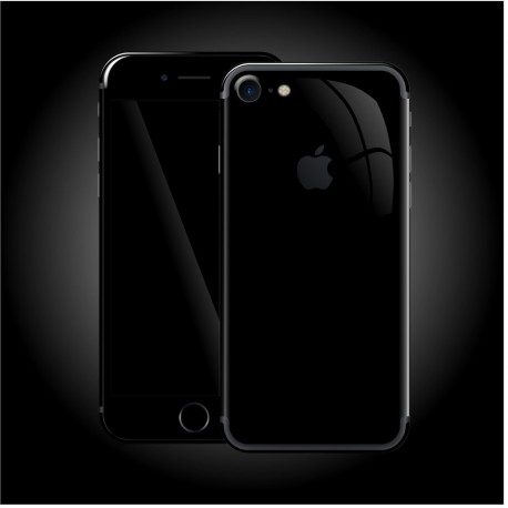 Apple iPhone 7 LUXURIA High Gloss JET BLACK Skin Sort