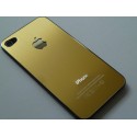 Apple iPhone 4 Bag Glas Børstet Stål Guld