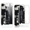 Apple iPhone 4 Bag Glas Gennemsigtig med Hvid Kant