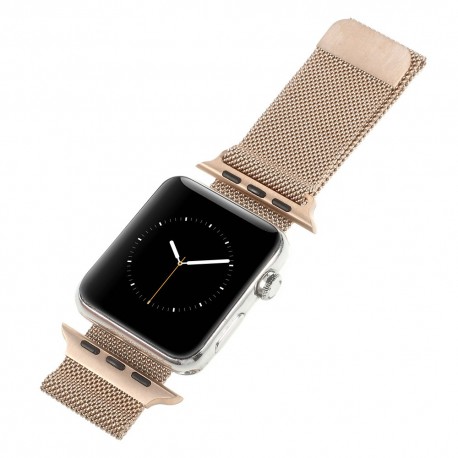 Apple Watch 38 mm Serie 1 Serie 2 MILANESE Rustfri Stål Urrem Rosa Guld