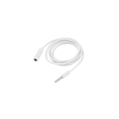 3.5mm Male til Female Stereo Aux Forlængerkabel Hvid