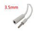 3.5mm Male til Female Stereo Aux Forlængerkabel Hvid